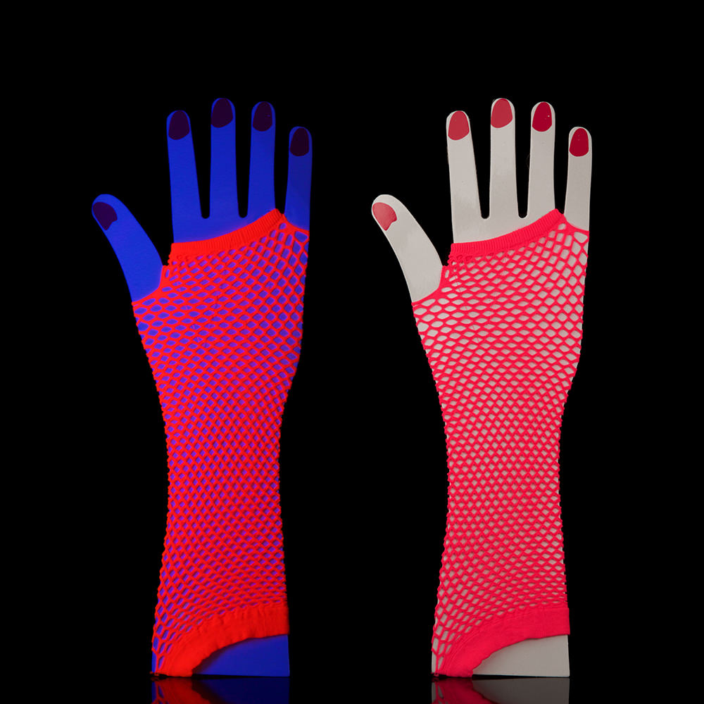 Long UV Neon Gloves